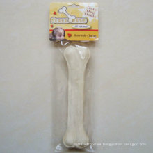 Dog Chews 8.5 &quot;White blanqueado Pressed Bone Pet Food